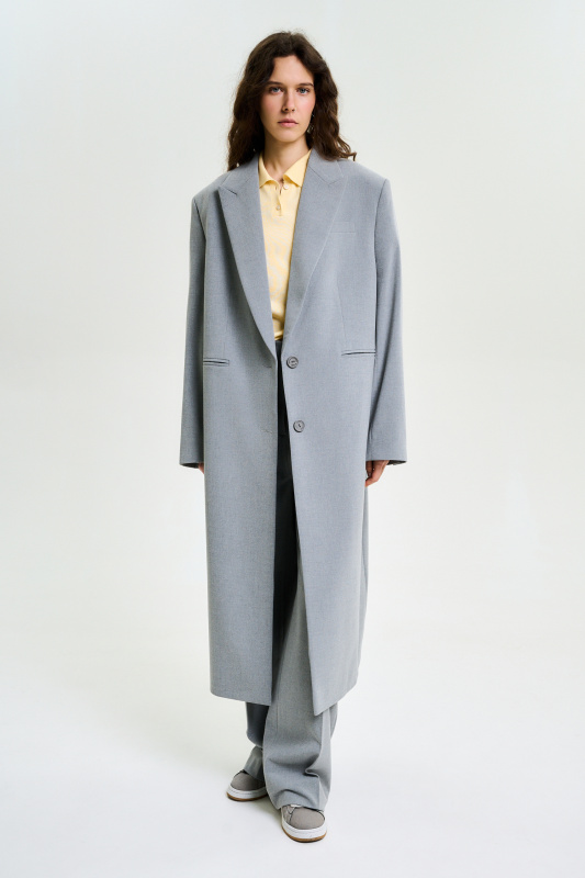 Пиджак длины миди S/S 25 GREY